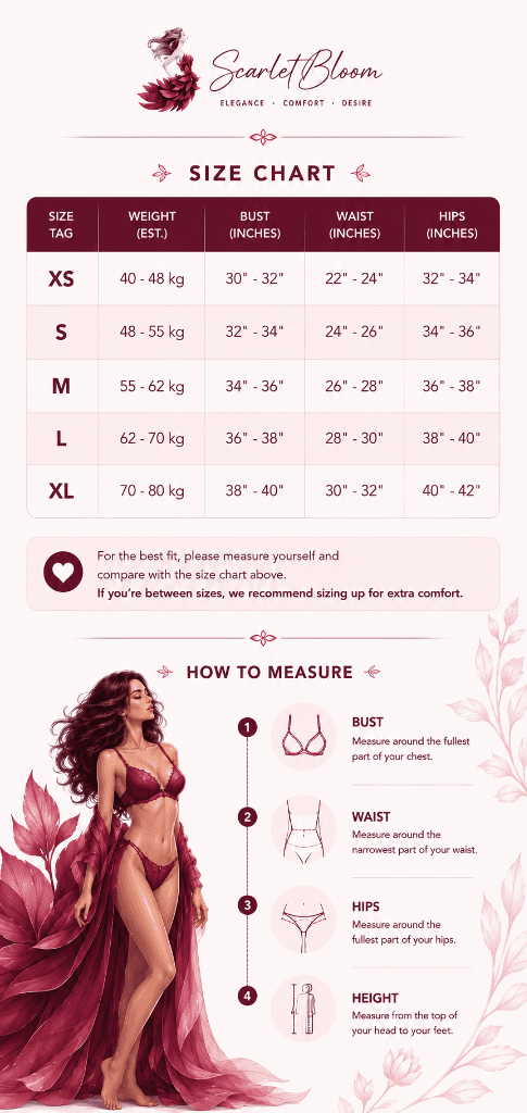ScarletBloom Official Size Chart and Measuring Guide