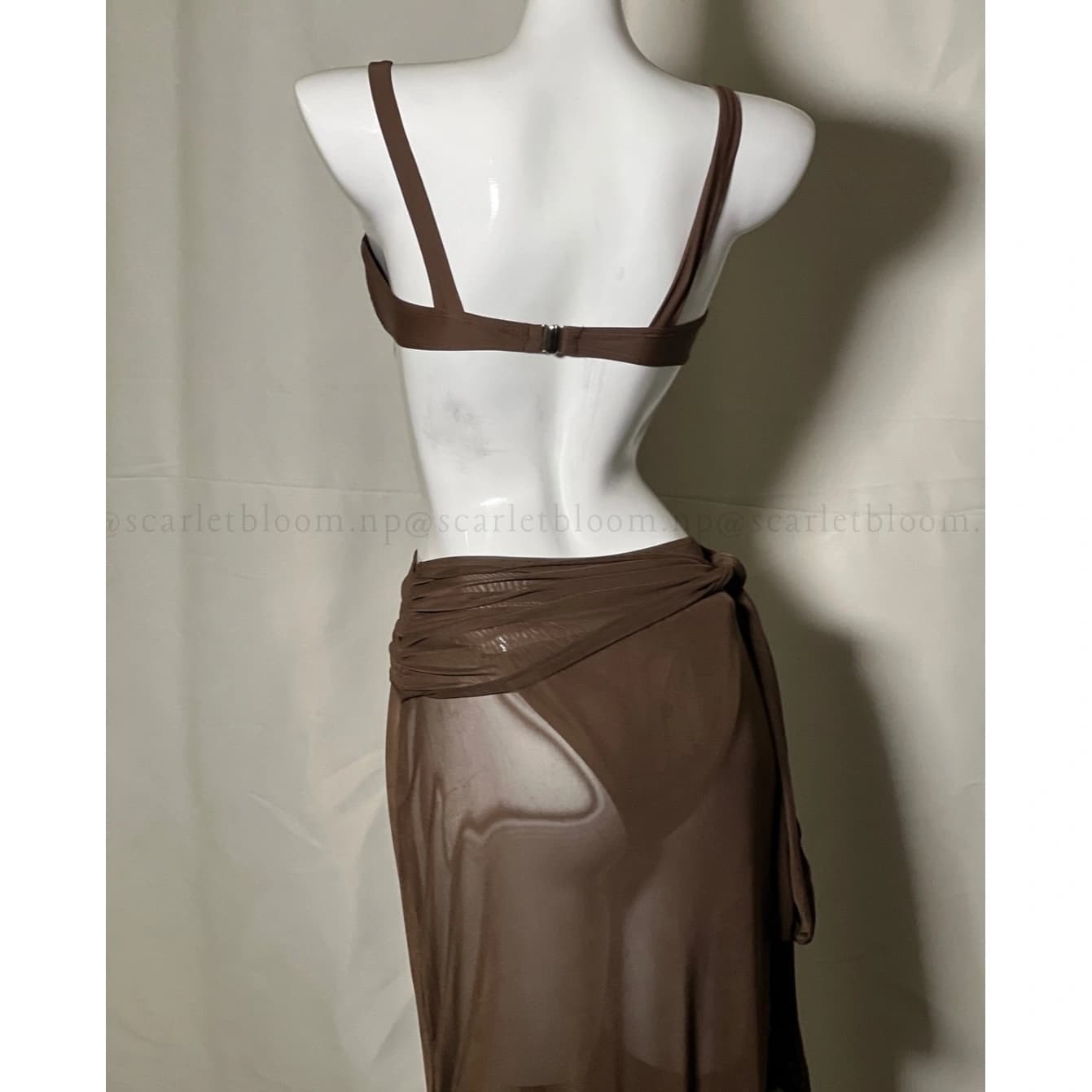 Brown Bikini & Cover-Up Set - Preview Angle 2
