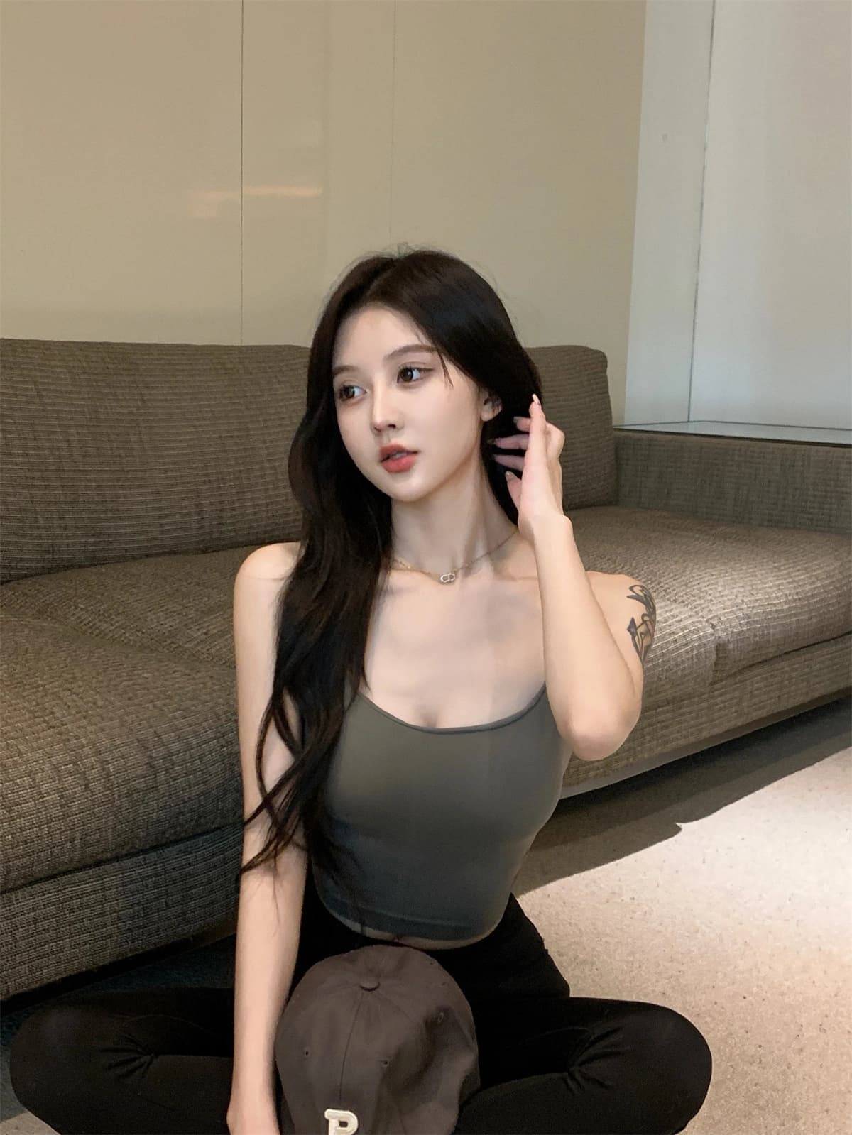 Essential Slim Strap Tank - Preview Angle 5