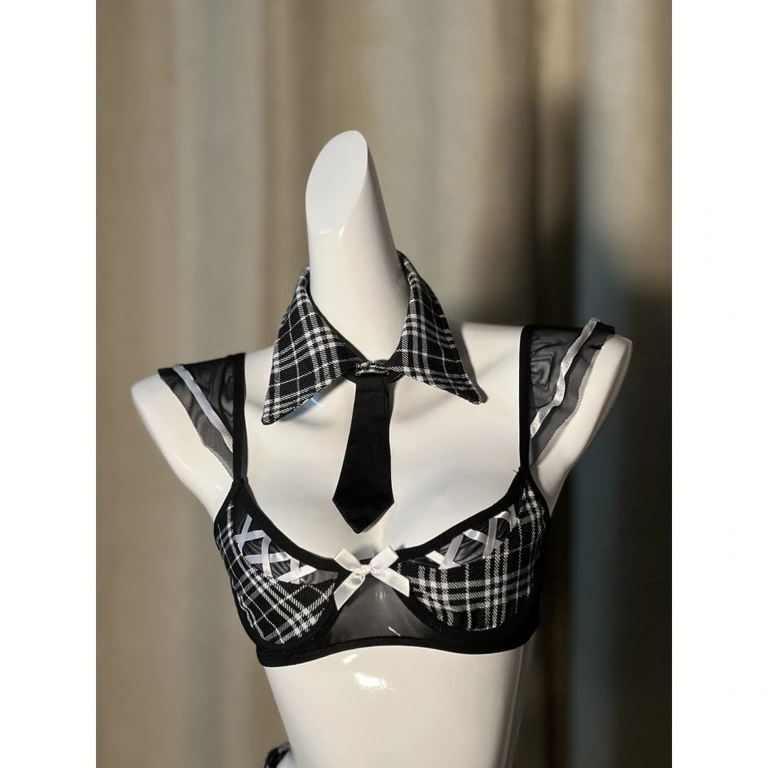 Plaid Chic Skirt Set - Preview Angle 2